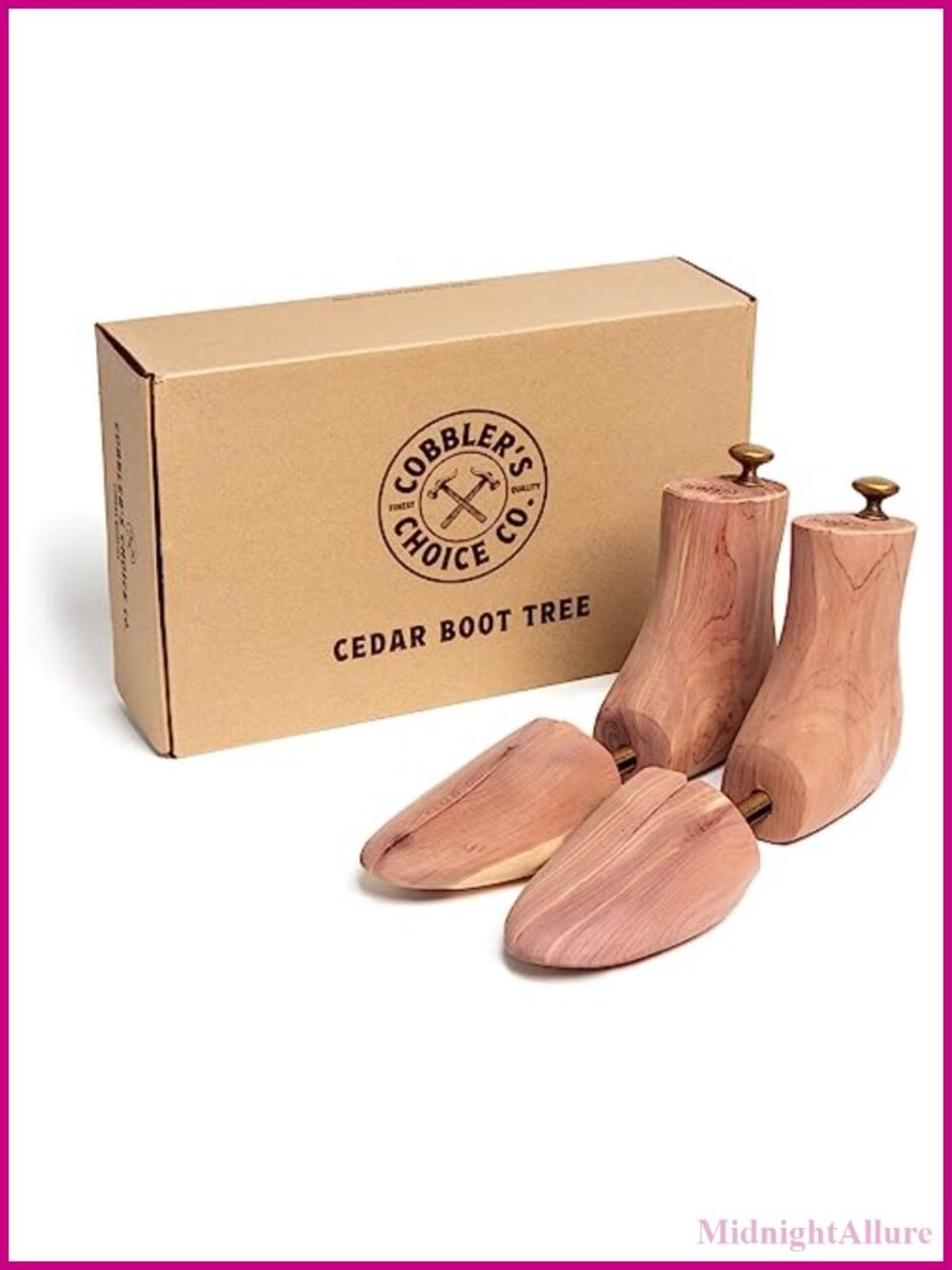 Cedar Boot Trees for Men Split Toe Aromatic Wood Shoe Care Accessory